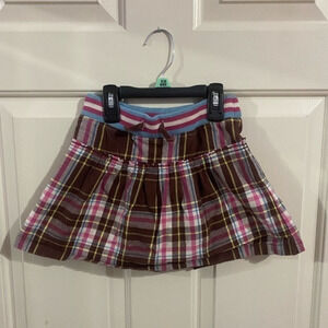 Mini Boden plaid skirt‎ size girls 5-6Y.